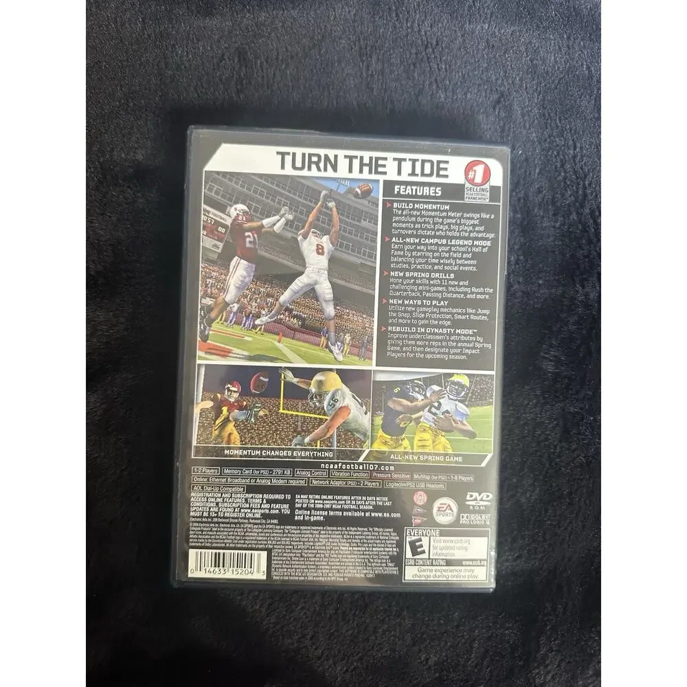 EA SPORTS NCAA Football 07 Sony PlayStation 2 PS2 Online Play E NTSC-U/C